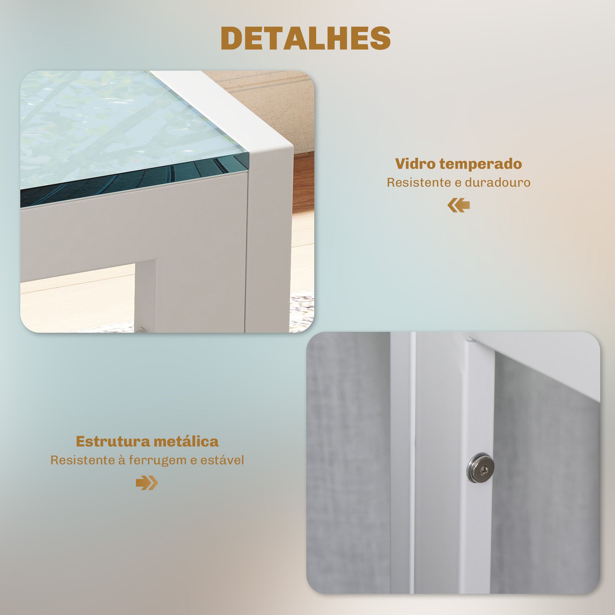 Conjunto de Refeição Mesa e 4 Cadeiras Branco 120x70x75 cm