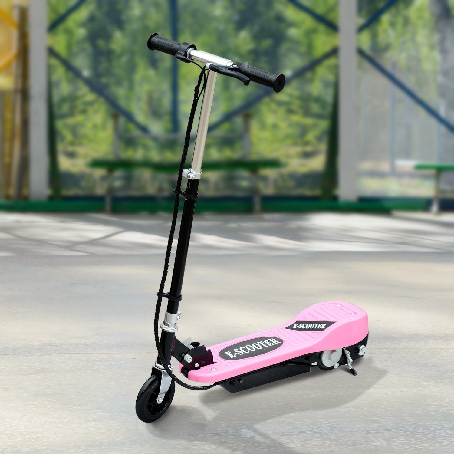 Trotinete Elétrica Dobrável para Crianças - Rosa 78x37x91-99cm