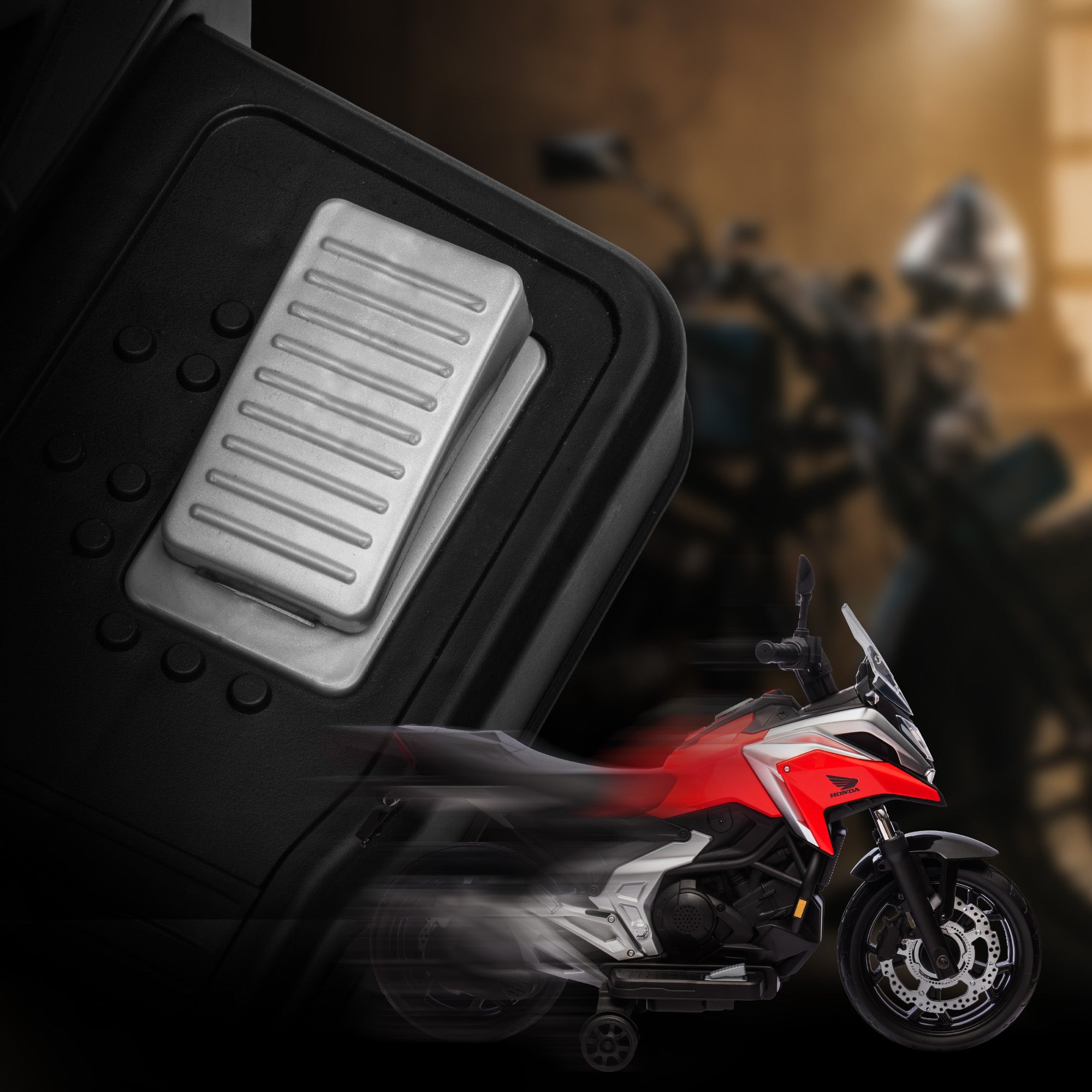Moto Elétrica para Crianças 3-6 Anos Vermelha 107x46x75 cm