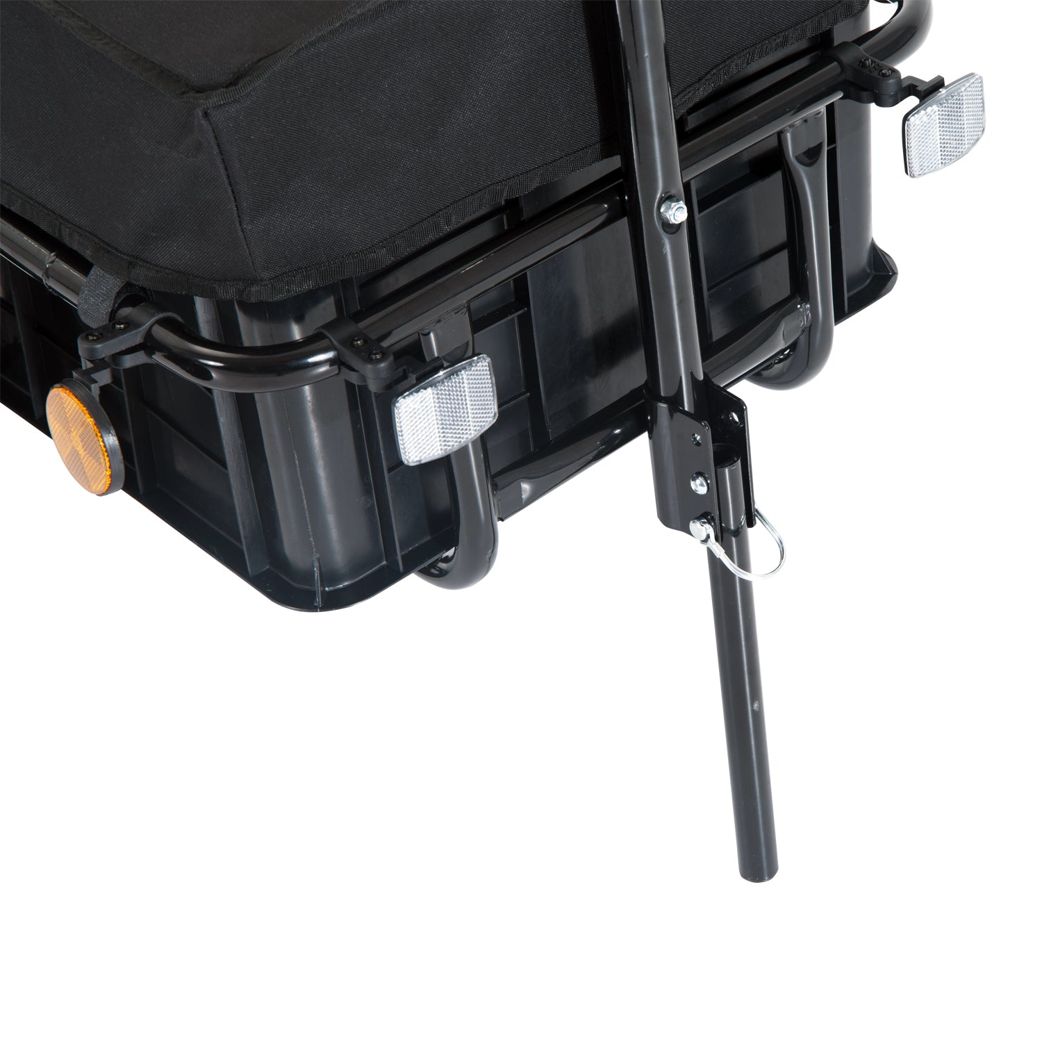 Reboque de Bicicleta Carga 40kg 144x59x80 cm Preto