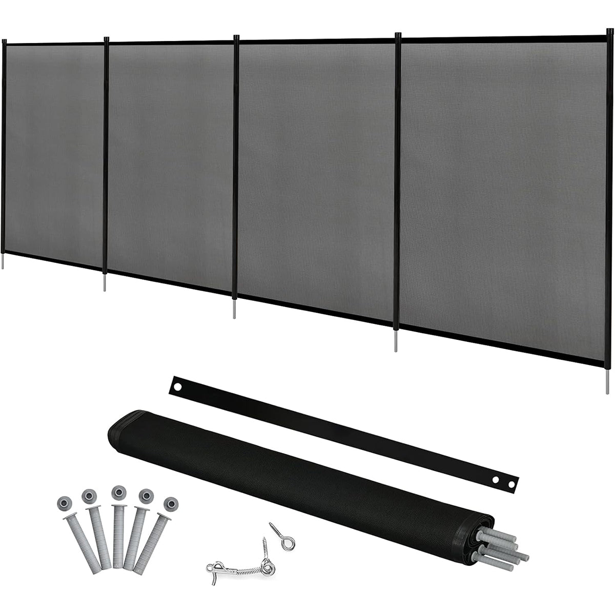 Valla de Segurança para Piscina de Teslin com Ocultação de 360x125cm - Proteção contra Raios UV