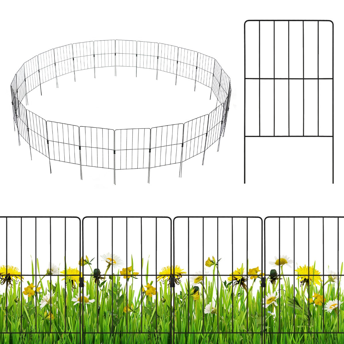 Conjunto de 25 Vallas Decorativas para Jardim – metal