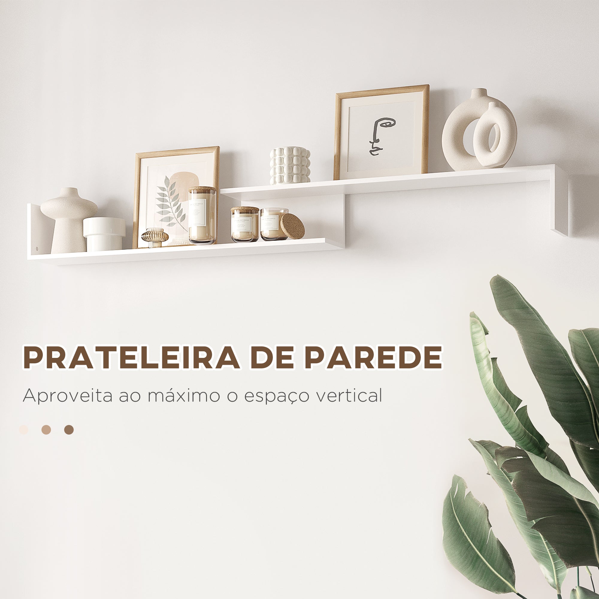 Móvel de TV Moderno 153,6x25x42 cm Branco e Marrom