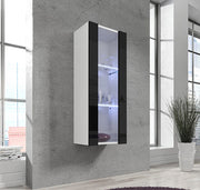 Vitrina Pendente Modelo Nerea V2 (40x126cm) em Branco e Preto