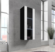 Elegante Móvel Suspenso Nerea V2 (40x126cm) em Preto e Branco