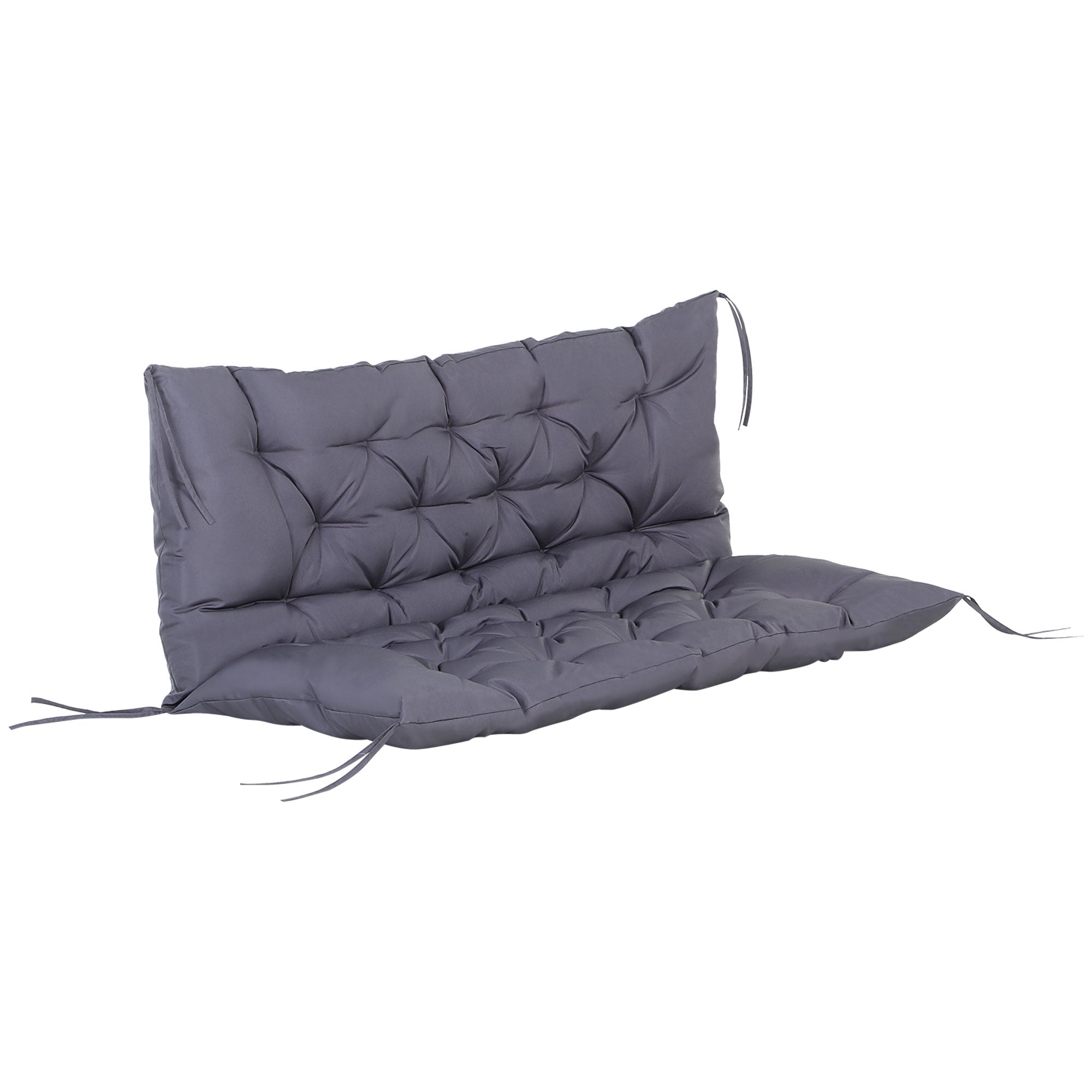 Almofada para Banco 120x110x12cm - Cinza Escuro
