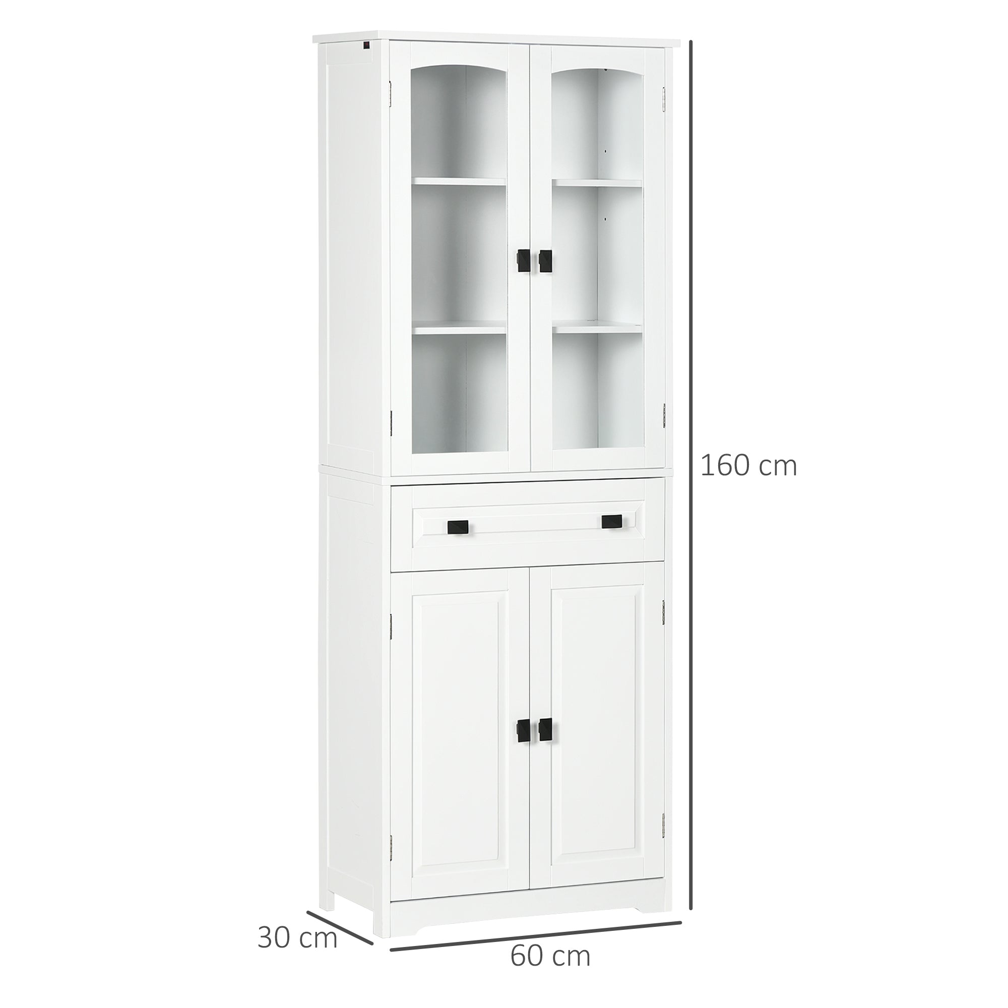 Armário de Cozinha Branco 60x30x160 cm