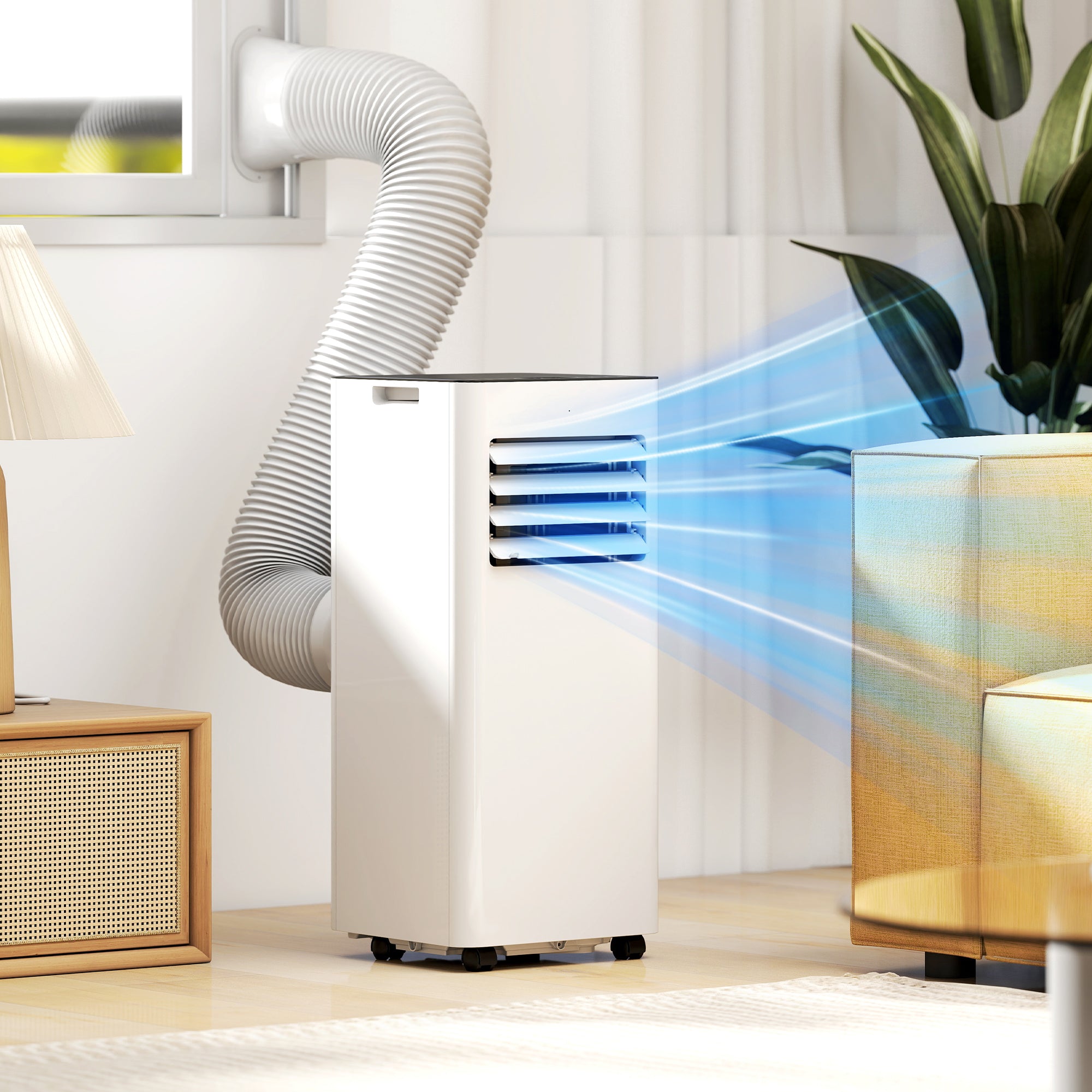 Ar Condicionado Portátil 9000 BTU - Branco 30x29x69 cm
