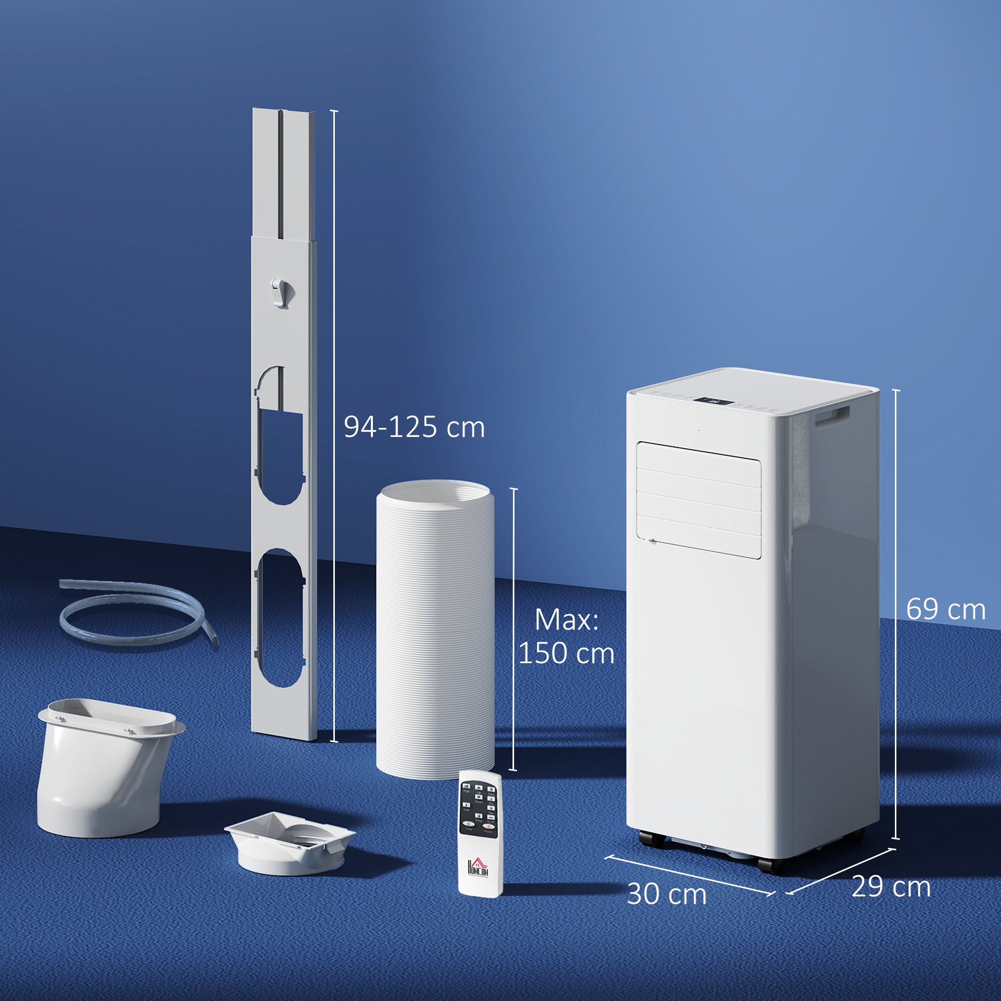 Ar Condicionado Portátil 9000 BTU - Branco 30x29x69 cm