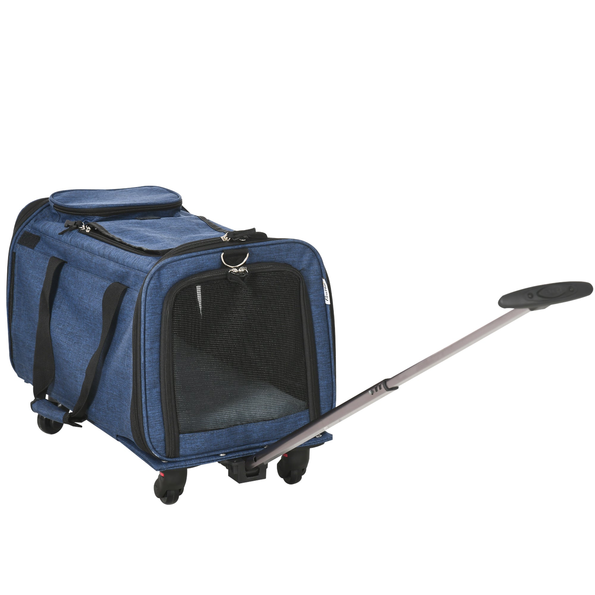 Transportadora 4 em 1 para Animais de Estimação - 50x31x37 cm - Azul