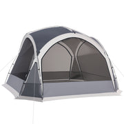 Abrigo de Campismo para 3-4 Pessoas 350x350x230 cm Cinzento
