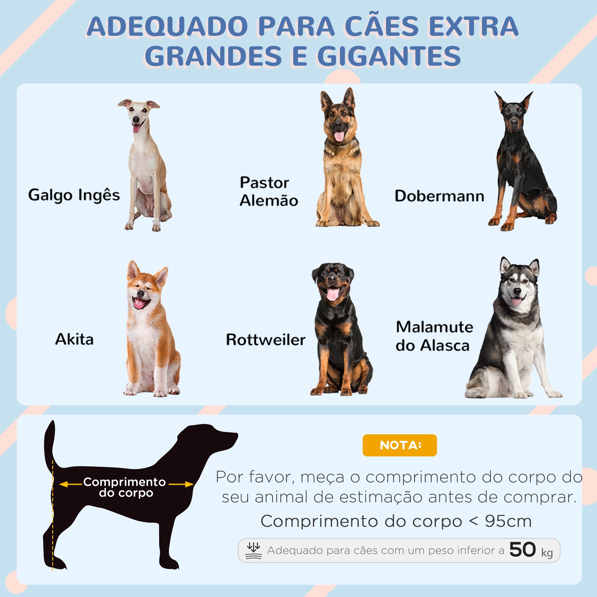 Casa para Cães 130x85x95 cm Cinzenta - Cama Elevada com Almofada