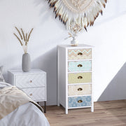 Cómoda de Madeira Multicor com 5 Gavetas 46x34x97,5 cm