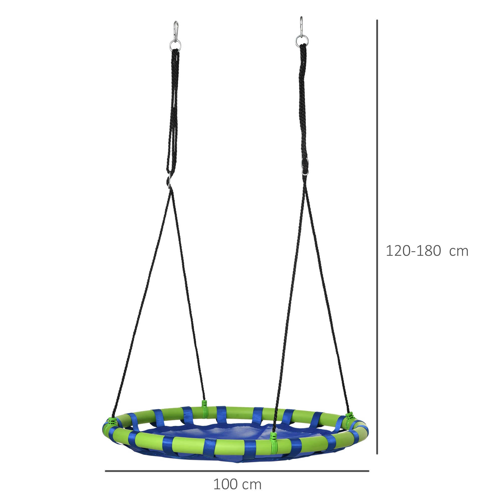 Baloiço Infantil Ninho Ø110x120-180 cm Multicor