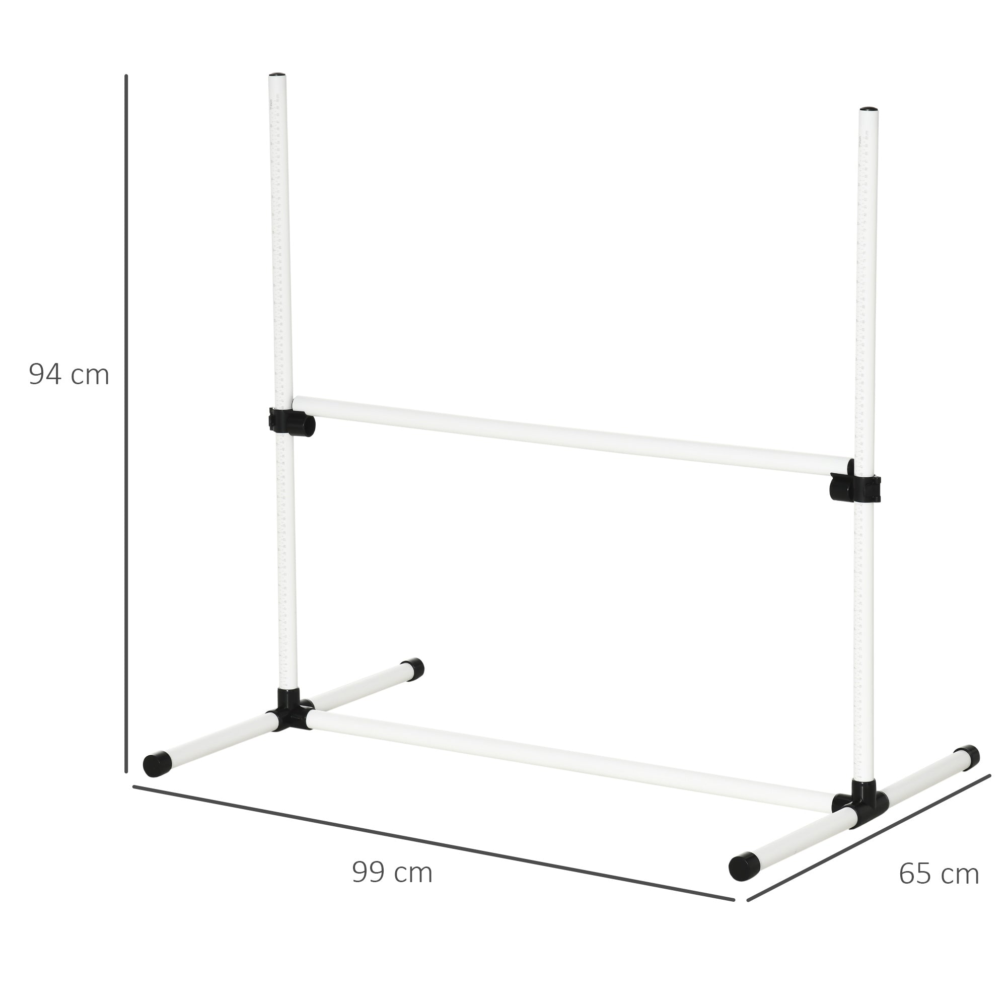 Conjunto de Treinamento de Agilidade para Cães – 99x65x94 cm – Branco – PE, PVC e ABS