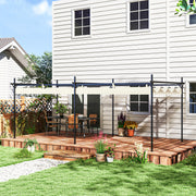 Pérgola de Jardim de Alumínio 588x297x230 cm - Cor Creme