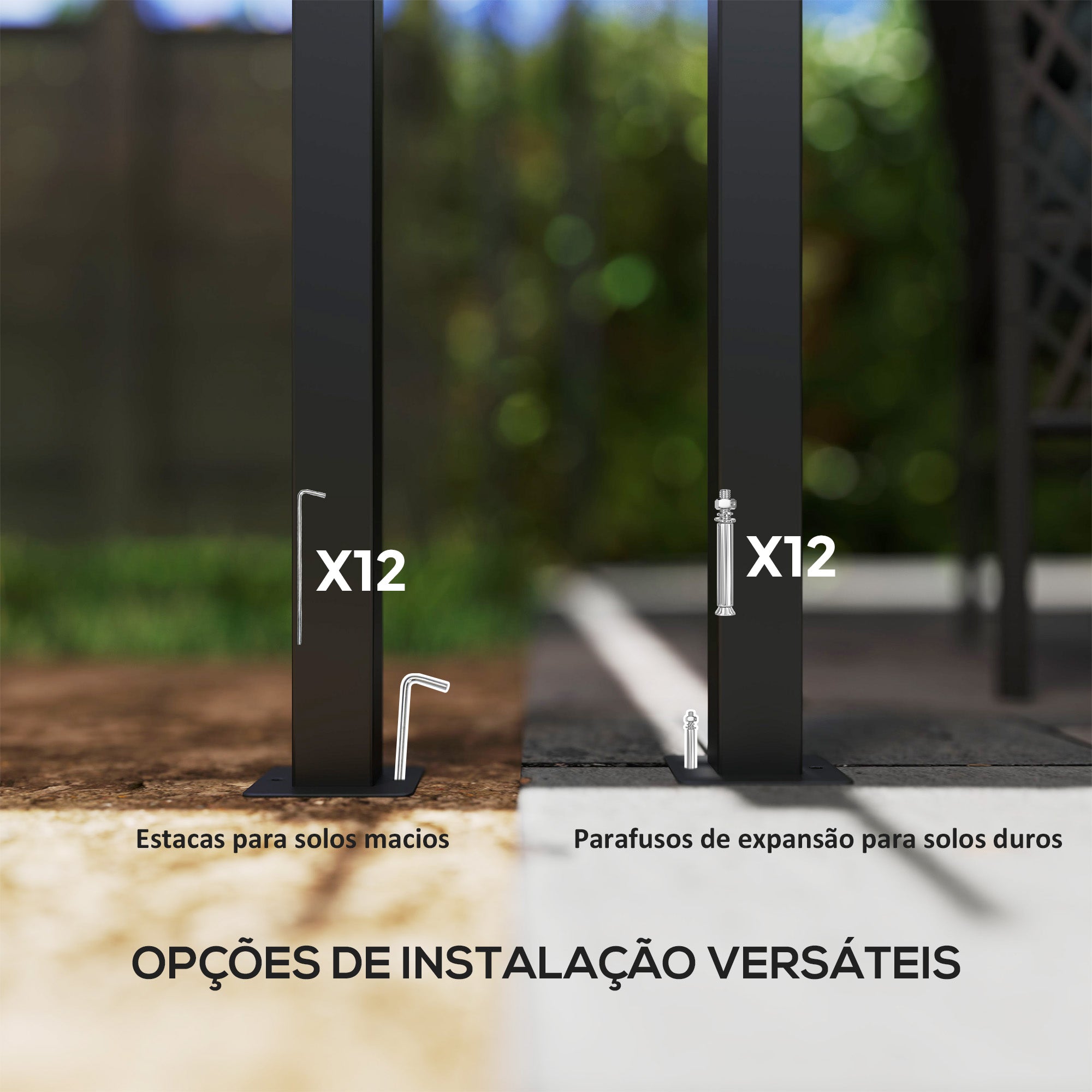 Pérgola de Jardim de Alumínio 588x297x230 cm - Cor Creme