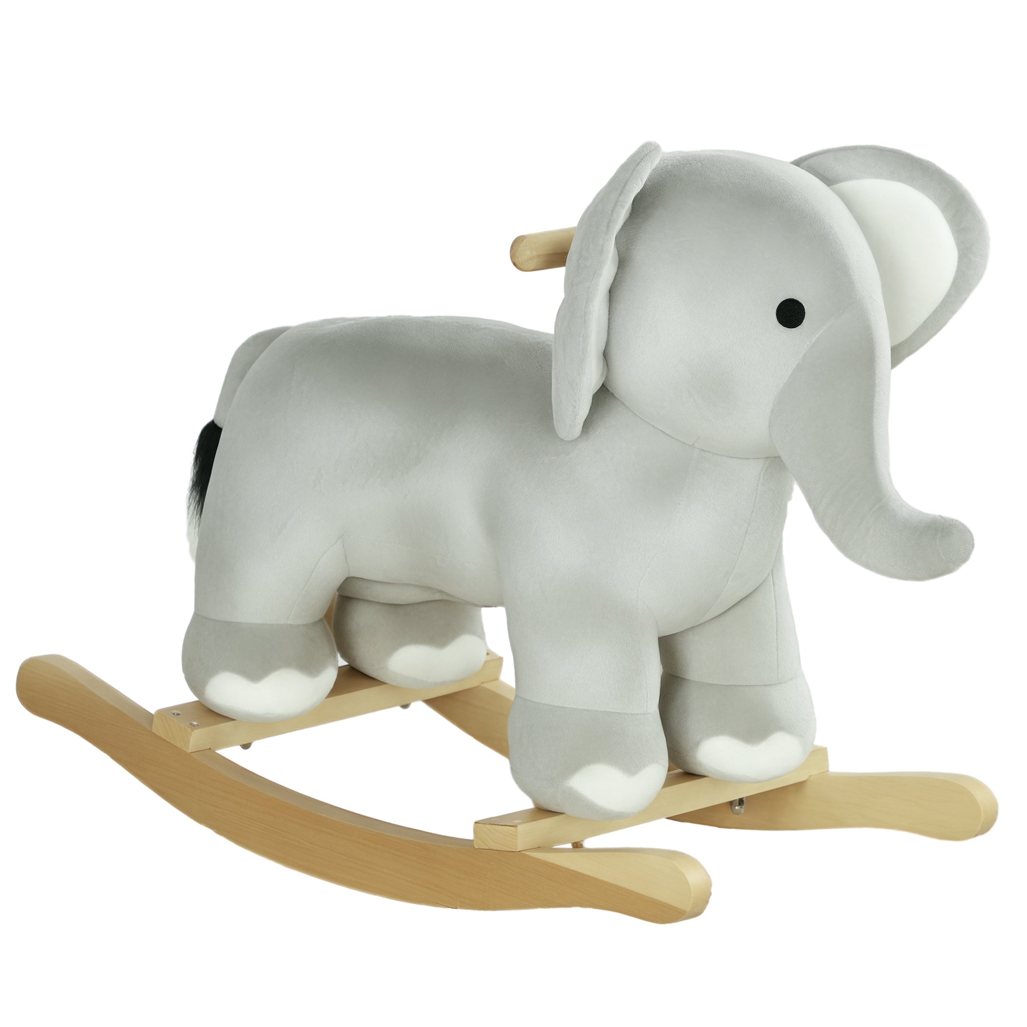 Cavalo de Baloiço Infantil Elefante Cinzento 64,5x31x52 cm