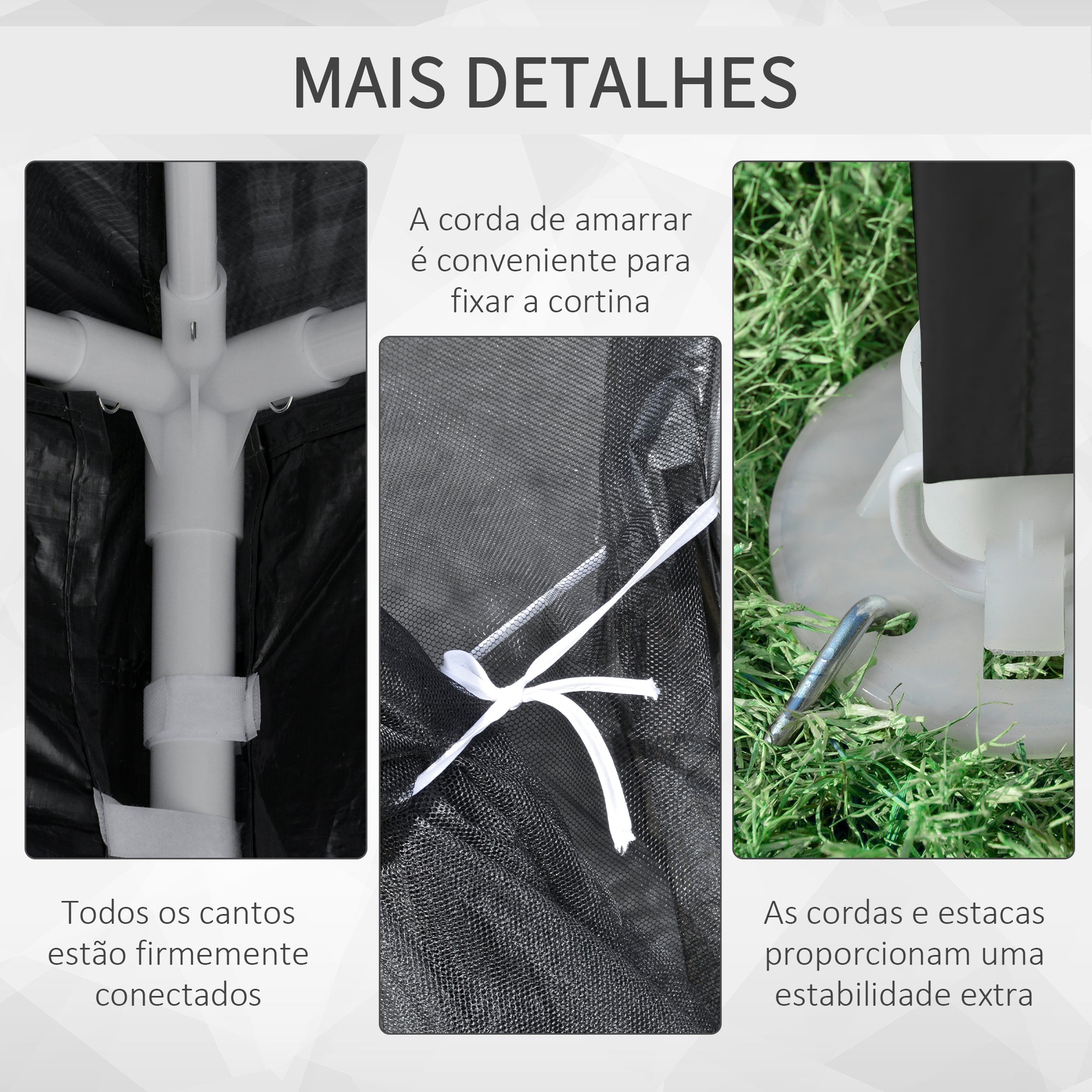 Tenda de Jardim 395x295x255 cm Cinza Escuro