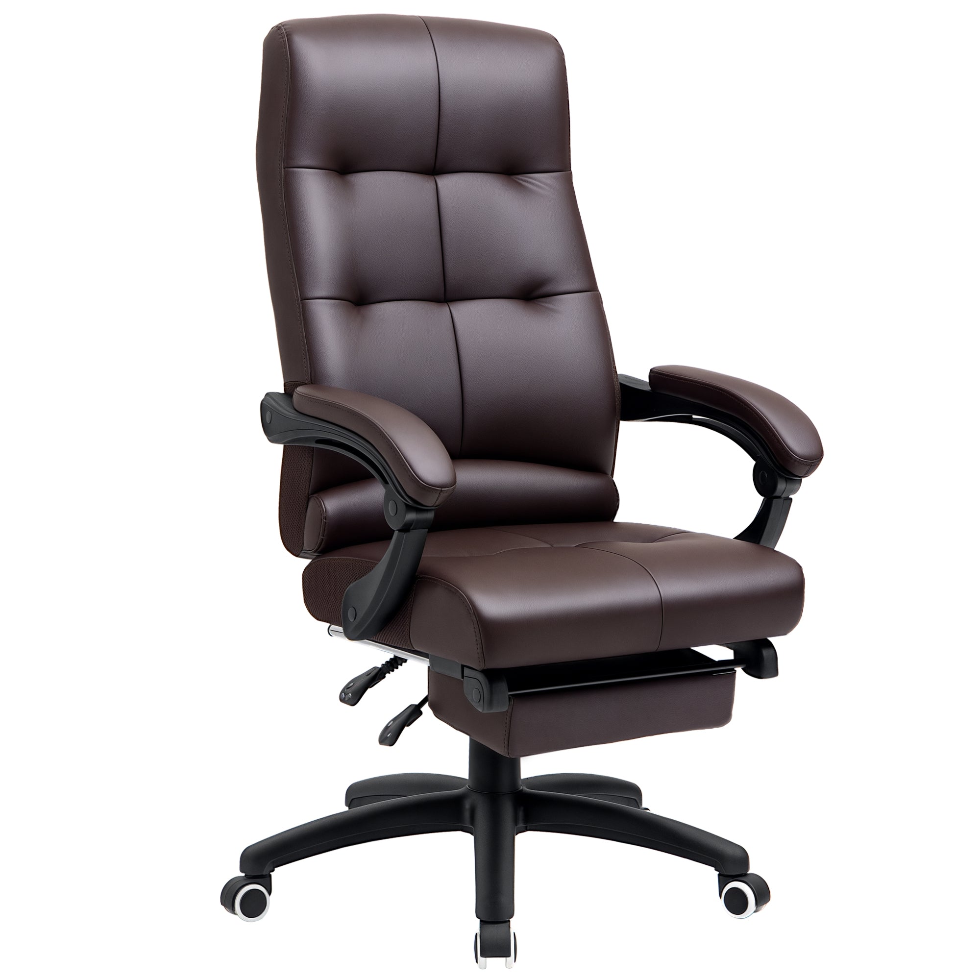 Cadeira de Escritório Ergonómica Marrom 65x65x118-125 cm