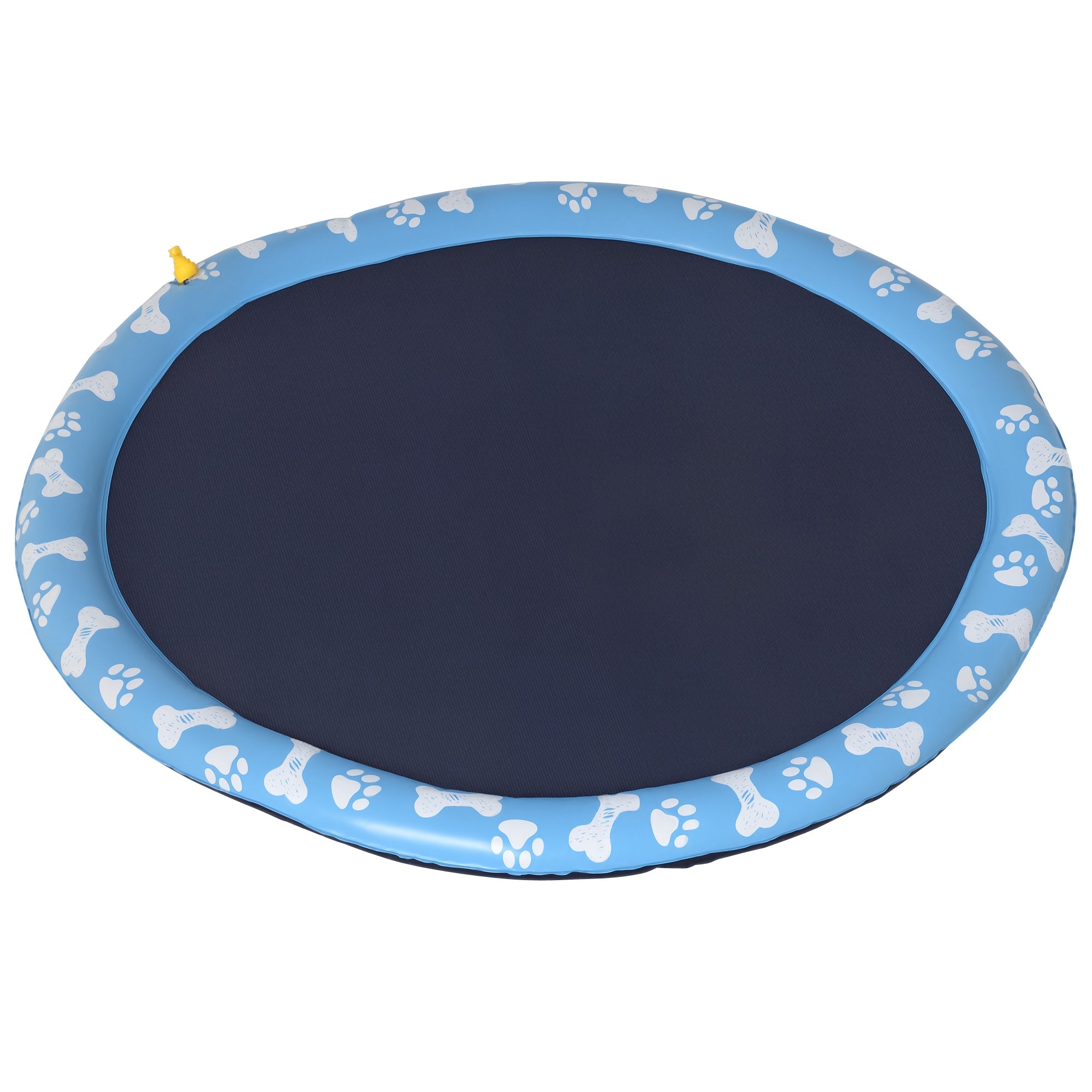 Tapete Aquático Anti-Respingos Ø150 cm Azul para Cães