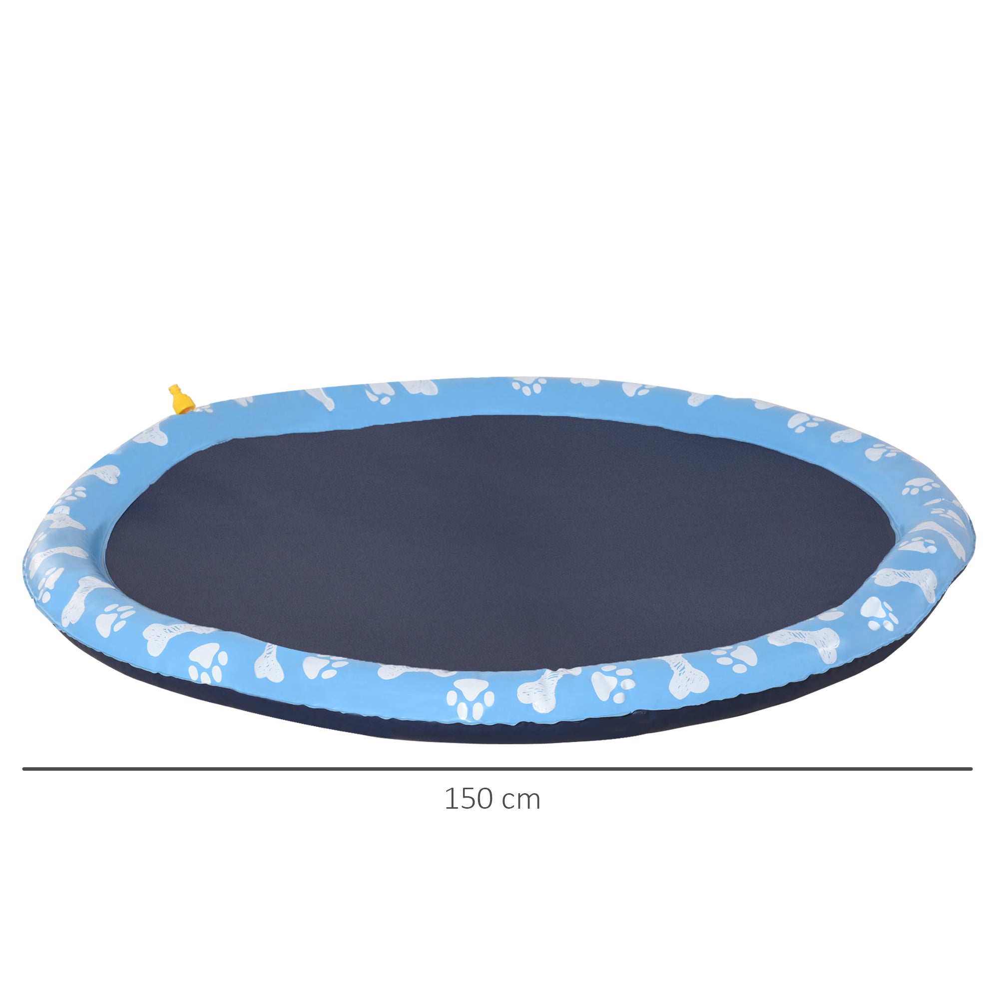 Tapete Aquático Anti-Respingos Ø150 cm Azul para Cães