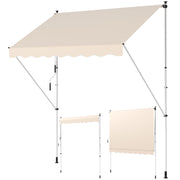 Toldo Manual Retrátil Exterior 300x150x280cm Bege