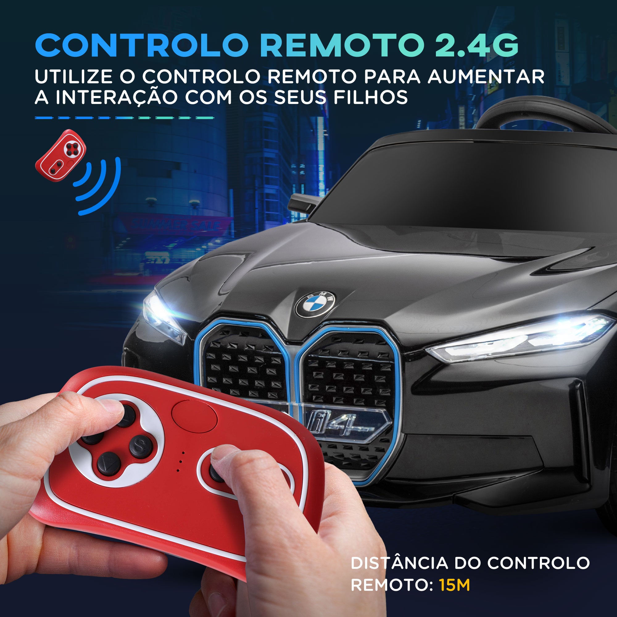 Carro Elétrico para Crianças 115x67x45 cm Preto