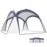 Abrigo de Campismo 3,5x3,5 m Cinza e Azul - Proteção UV e Bolsa de Transporte