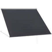 Toldo Retrátil para Janela 150x120 cm Cor Cinza Escuro - Proteção UV e Impermeável
