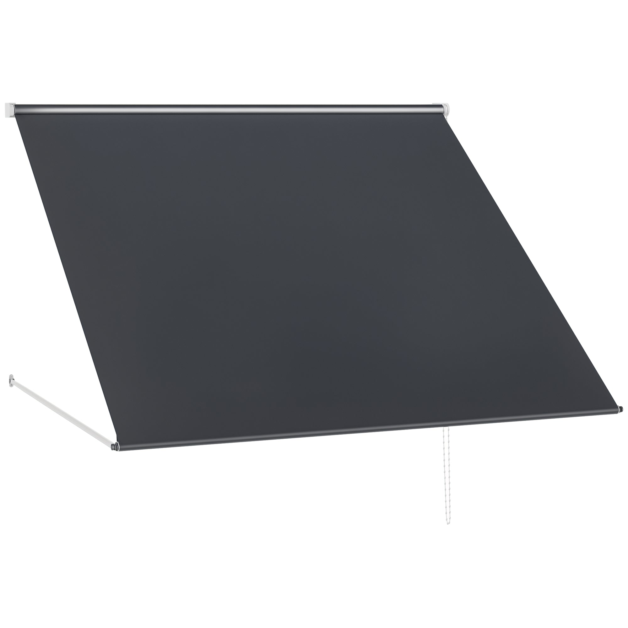 Toldo Retrátil para Janela 150x120 cm Cor Cinza Escuro - Proteção UV e Impermeável