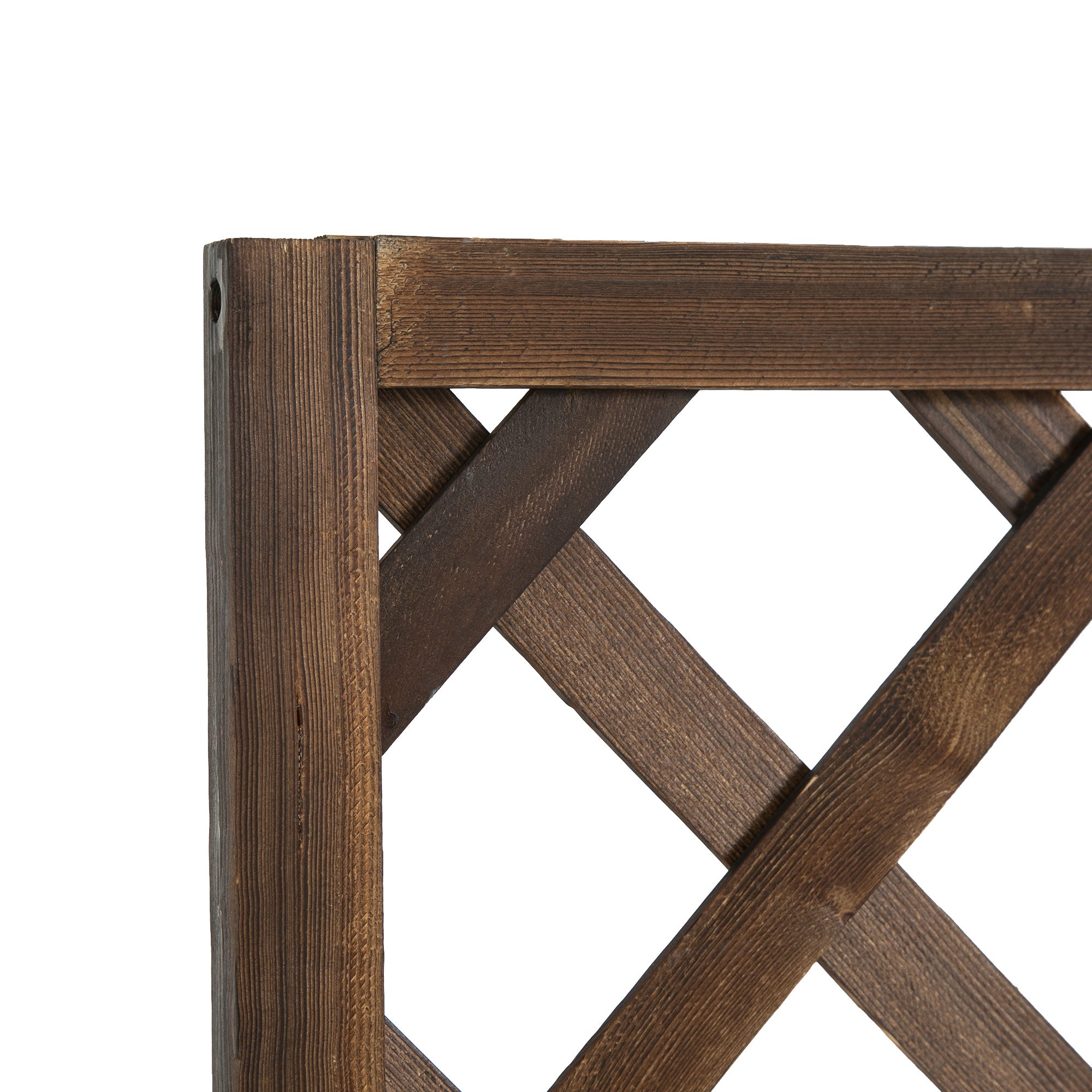 Floreira de Madeira Maciça Marrom Escuro 72,5x31,5x149,5 cm - Suporte para Plantas Trepadeiras