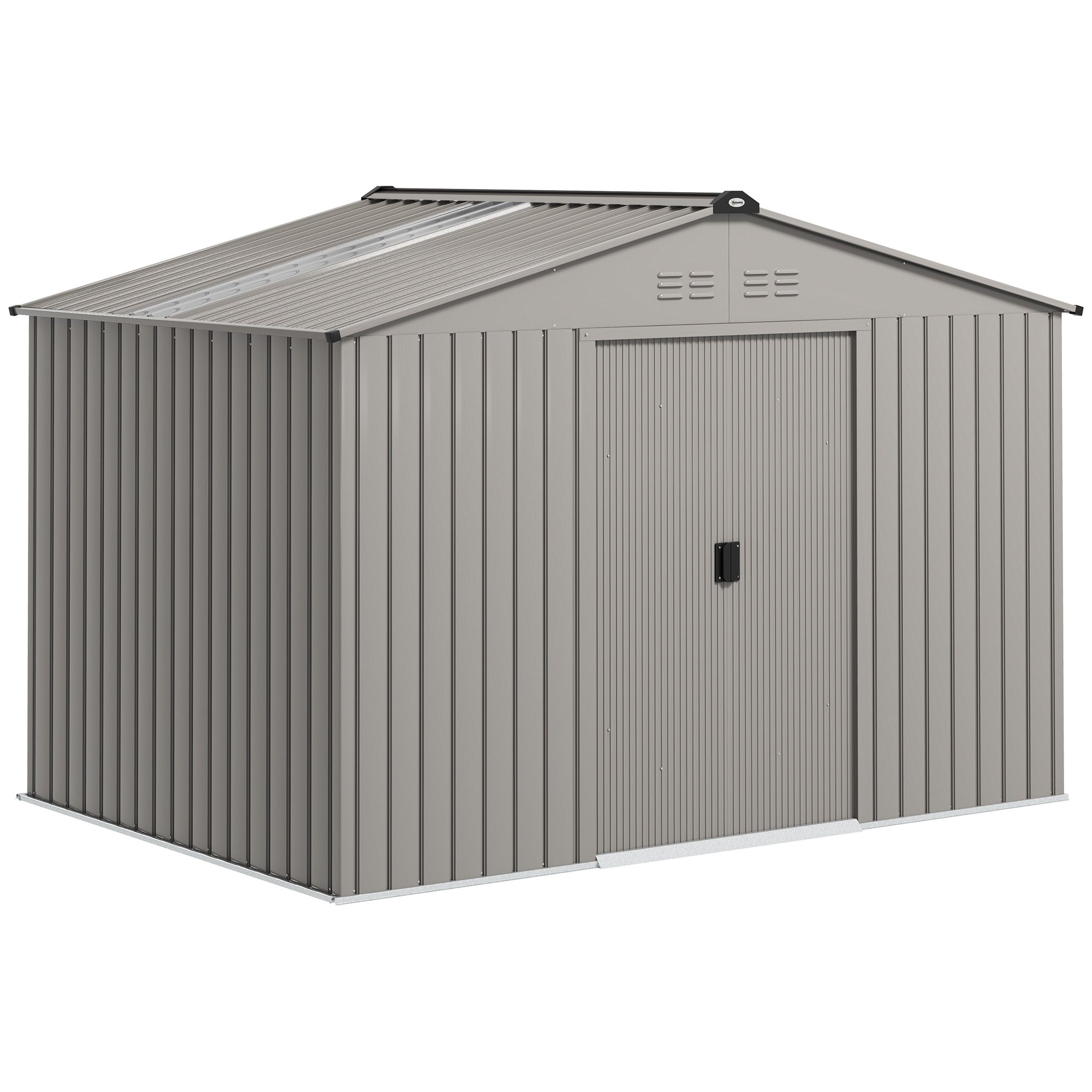 Abrigo de Jardim Exterior Cinzento 277x195x192cm - Armazenamento e Organização