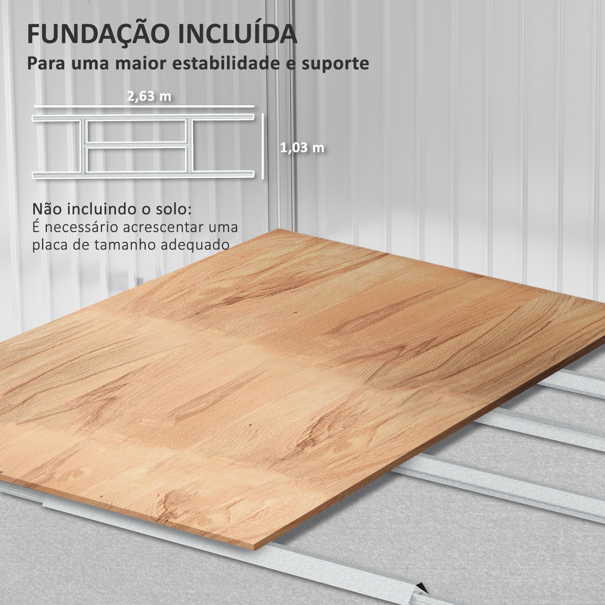 Abrigo de Jardim Exterior Cinzento 277x195x192cm - Armazenamento e Organização