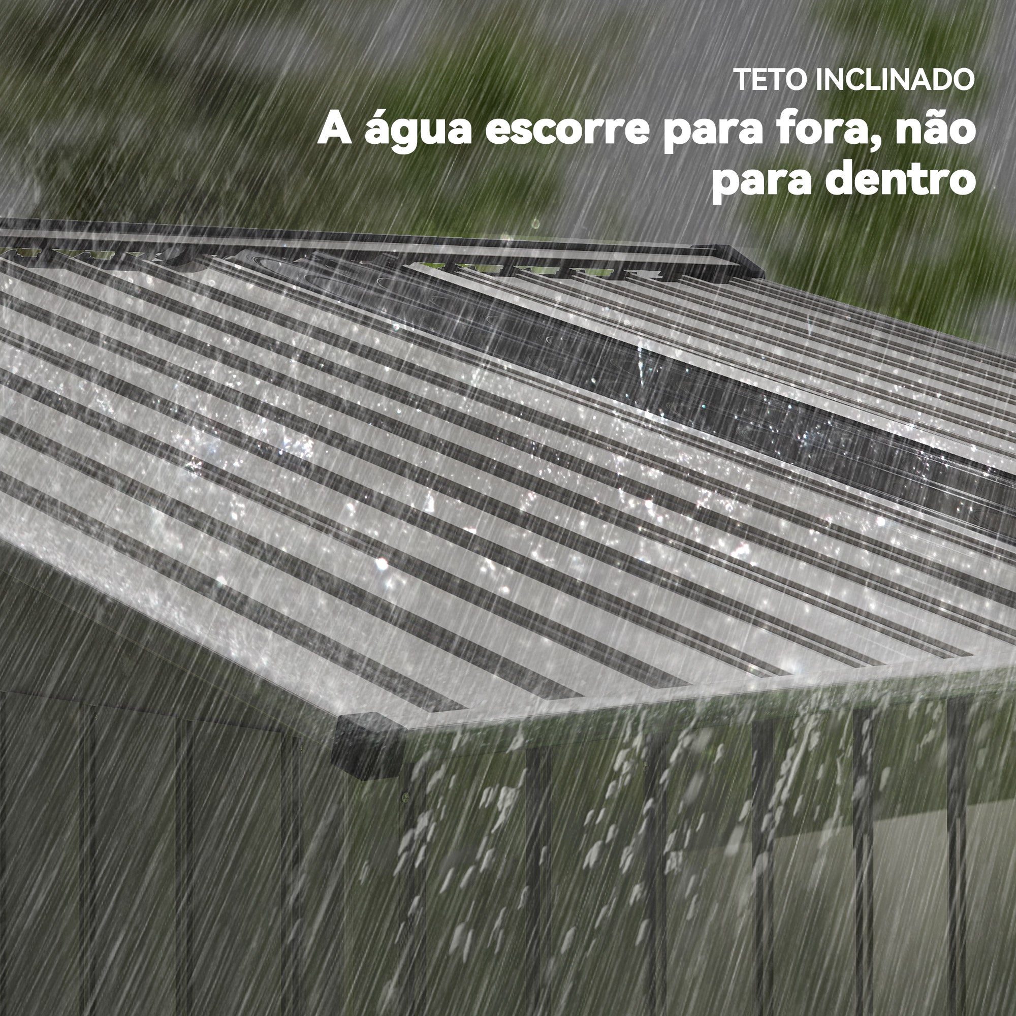 Abrigo de Jardim Exterior Cinzento 277x195x192cm - Armazenamento e Organização