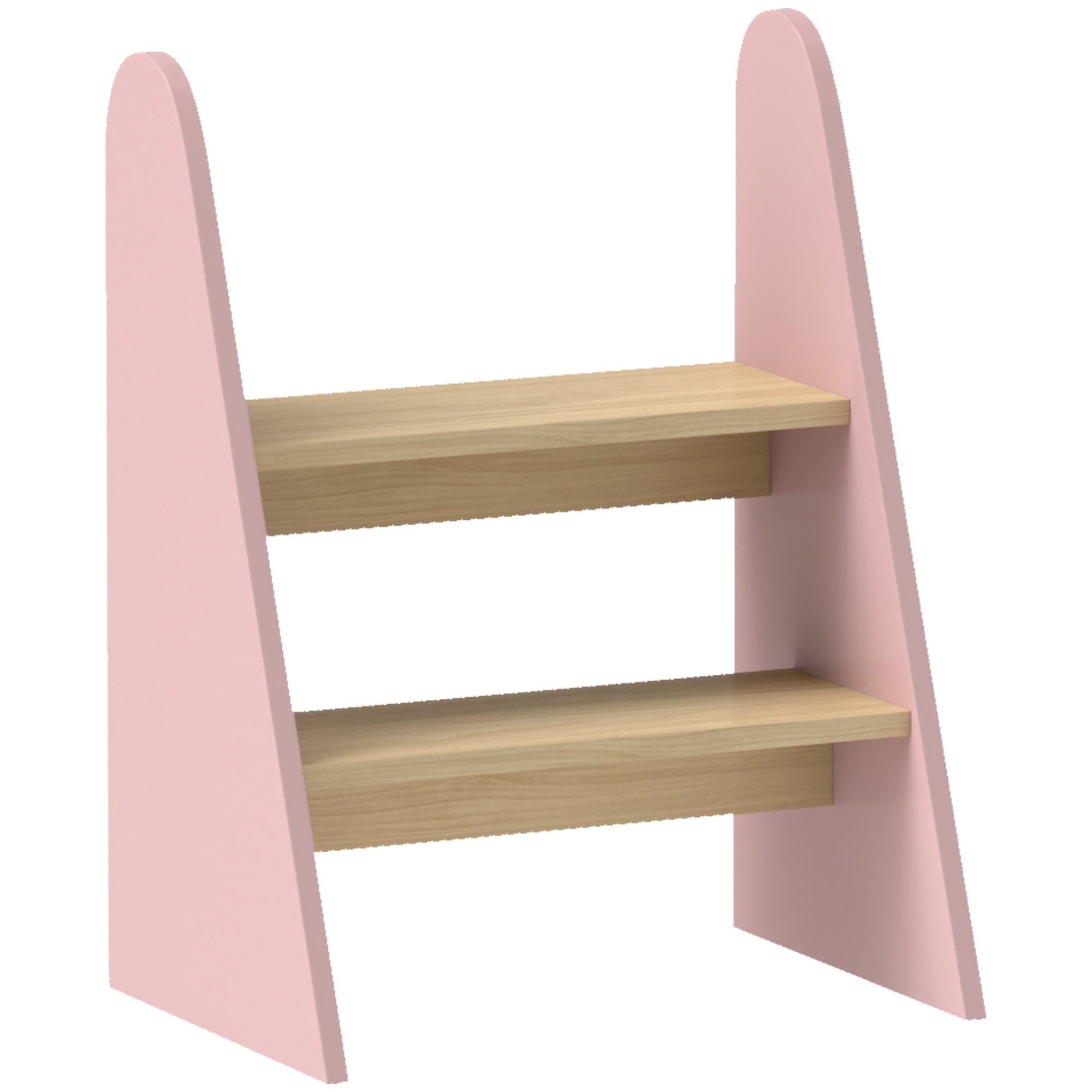 Bancada Infantil com 2 Degraus em Rosa 43x30x55 cm