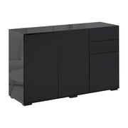 Aparador de Sala de Estar 117x36x74cm Preto
