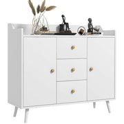 Aparador Moderno 90x32x80 cm Cor Branco