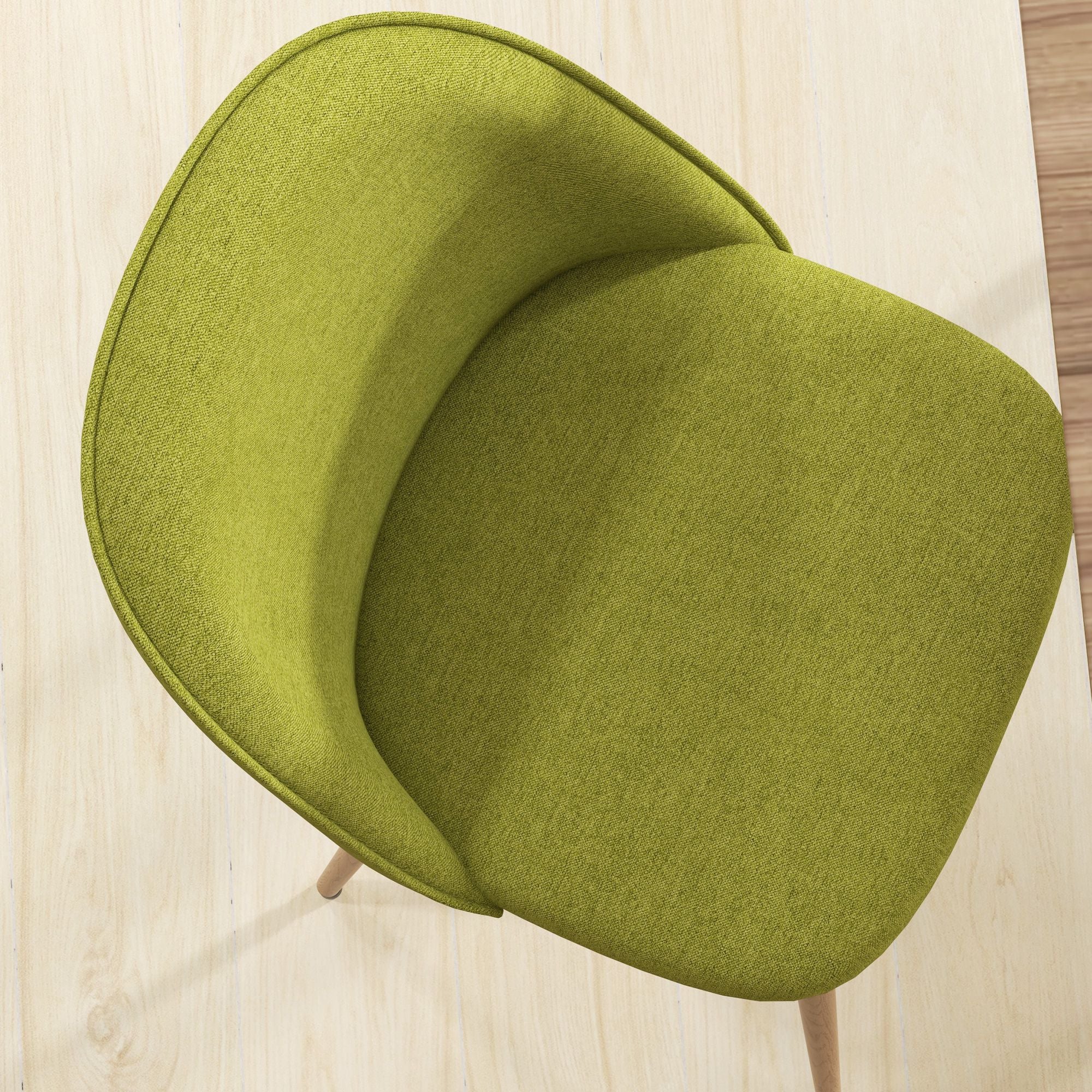 Conjunto de 2 Cadeiras Estofadas – 50x52x83 cm – Verde – Tecido de linho