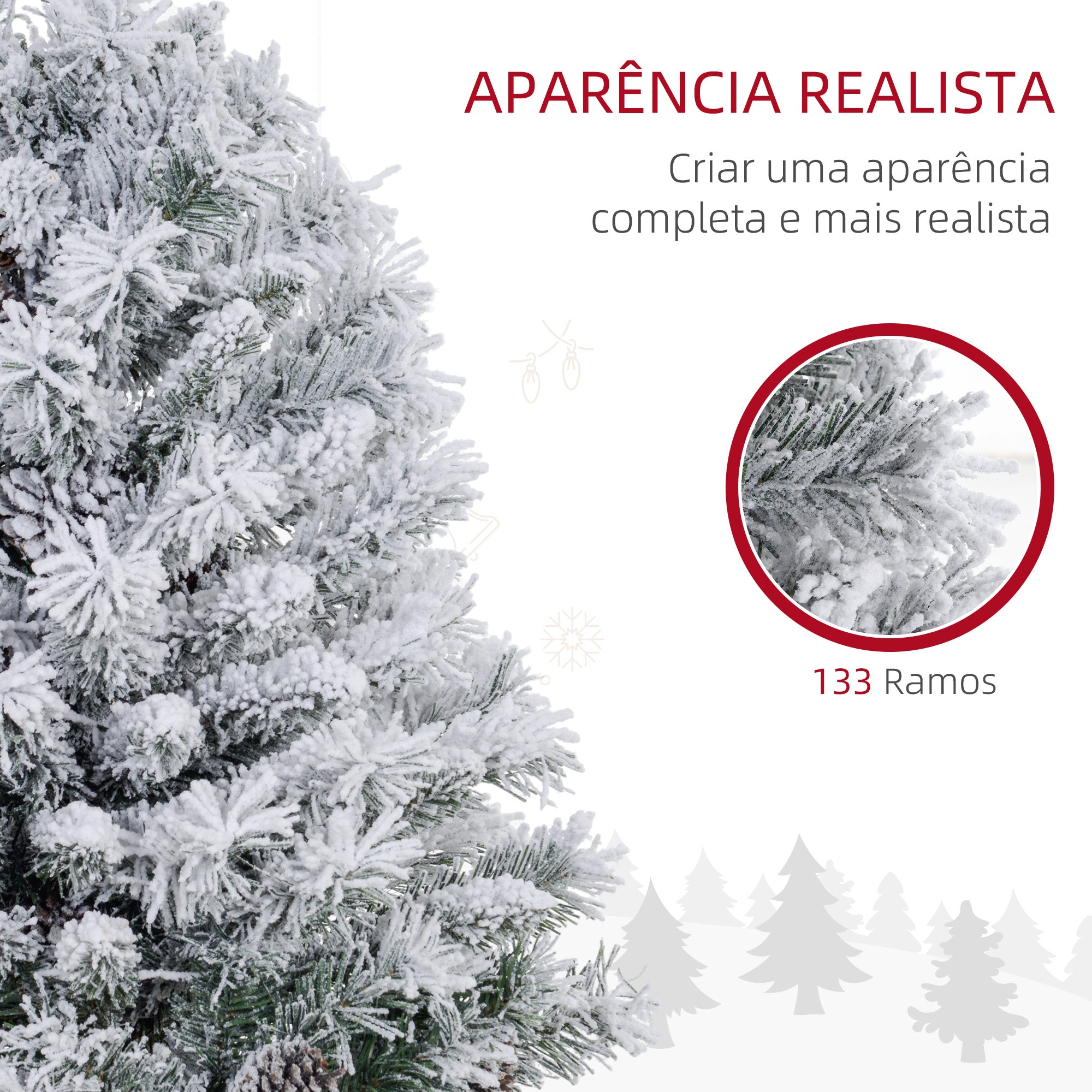 Árvore de Natal Artificial – 90 cm – Verde – Plástico, metal