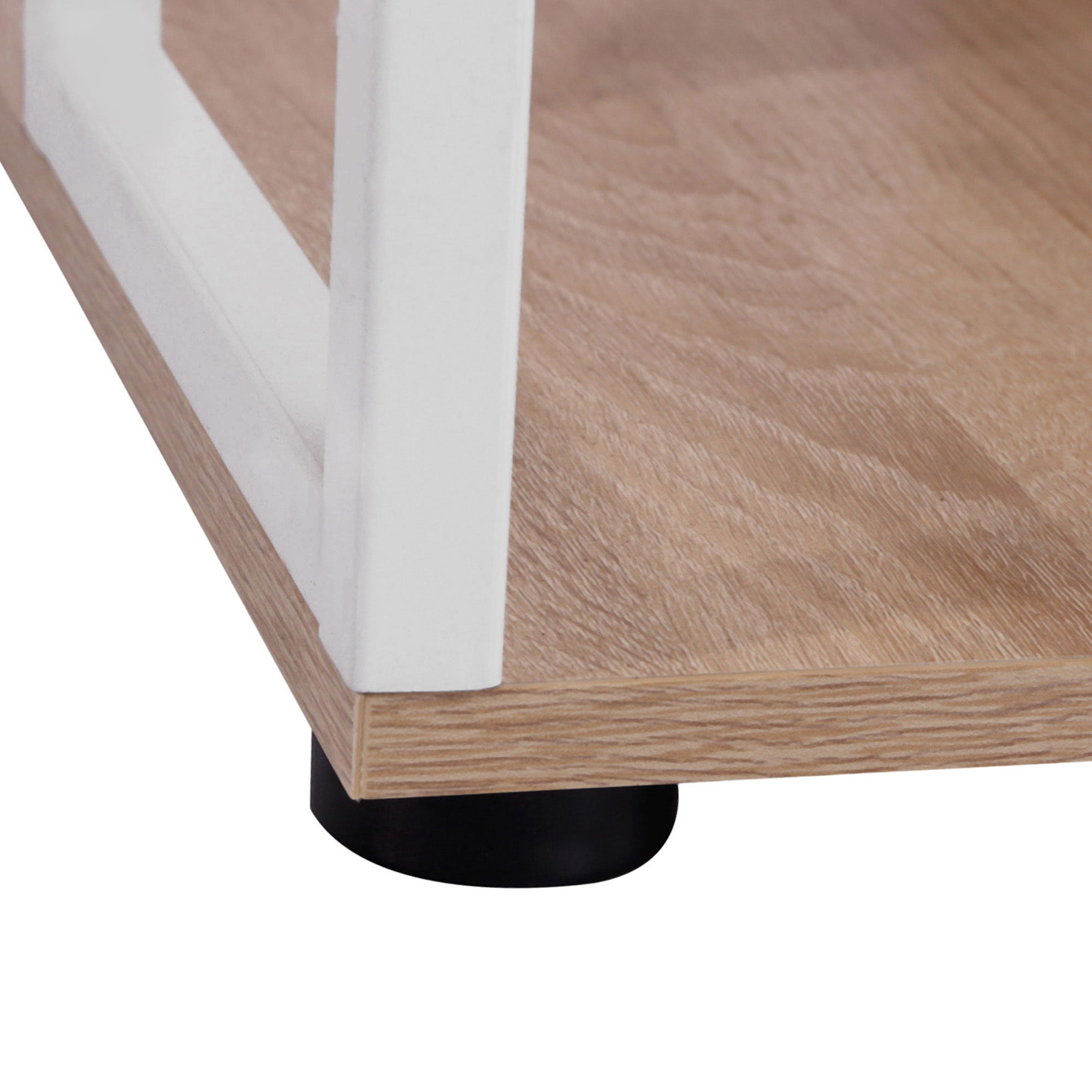 Secretária para Escritório com Prateleiras 133x55x123 cm - Madeira e Branco