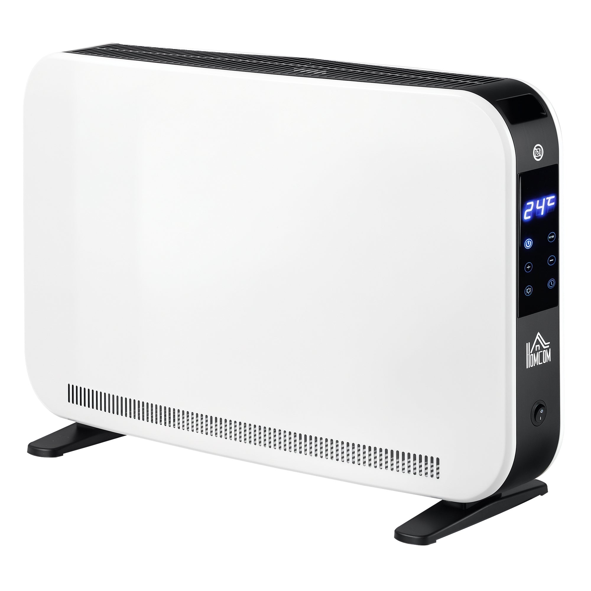 Aquecedor Elétrico 1830-2180W Aquecedor para Casa de Banho 60x18,5x39,5 cm Preto e Branco