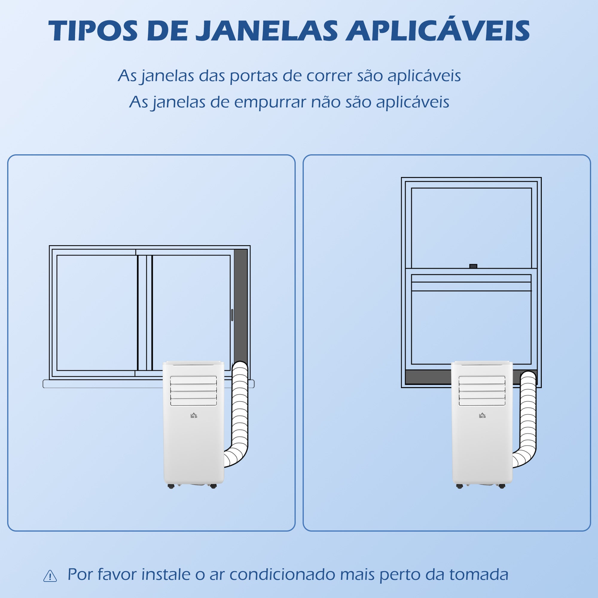 Ar Condicionado Portátil 9000BTU Branco 35,3x35x72,5 cm