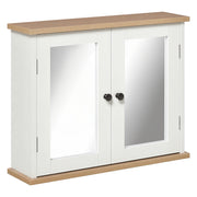 Armário de Banheiro Montado na Parede com Espelho 56x14x46 cm - Branco