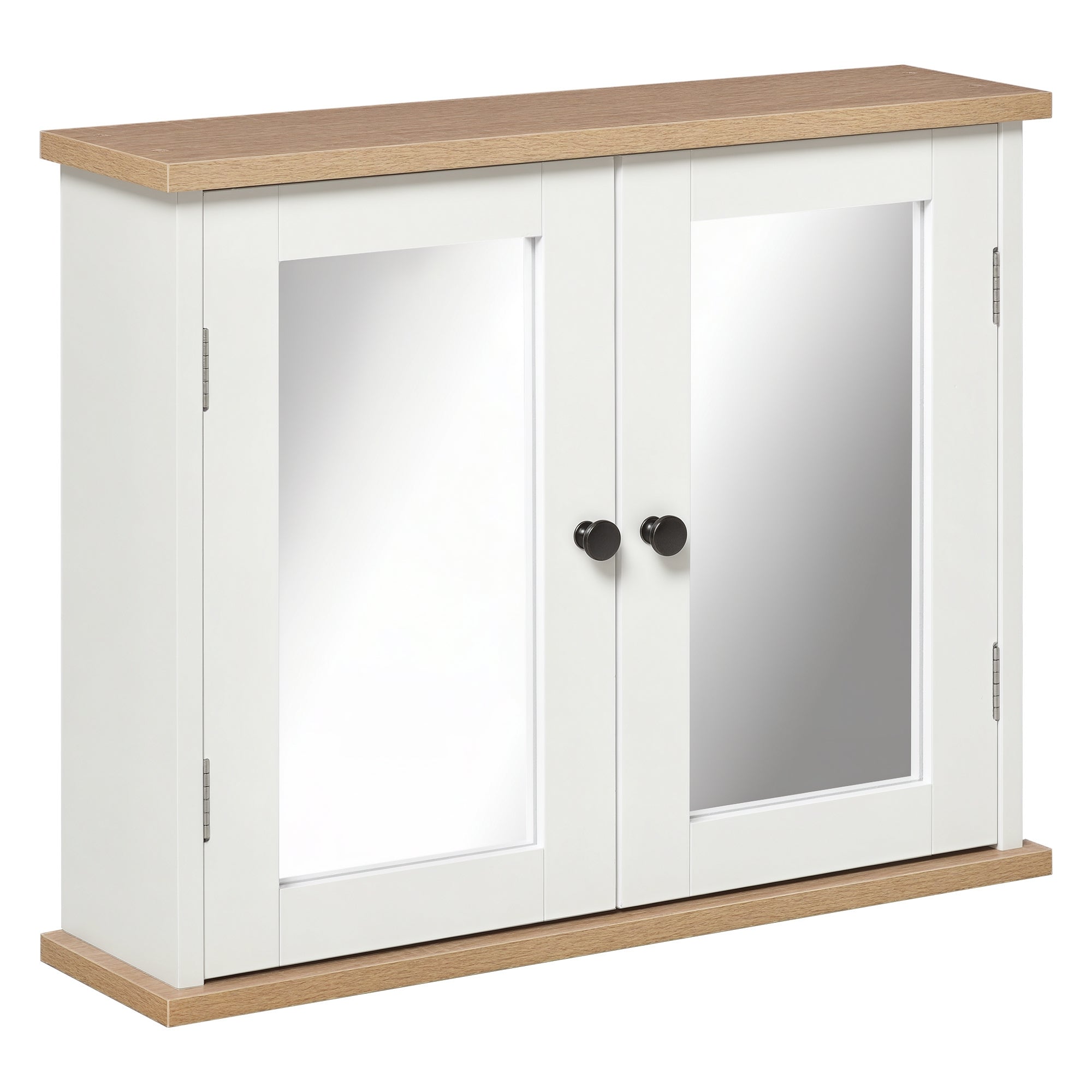 Armário de Banheiro Montado na Parede com Espelho 56x14x46 cm - Branco