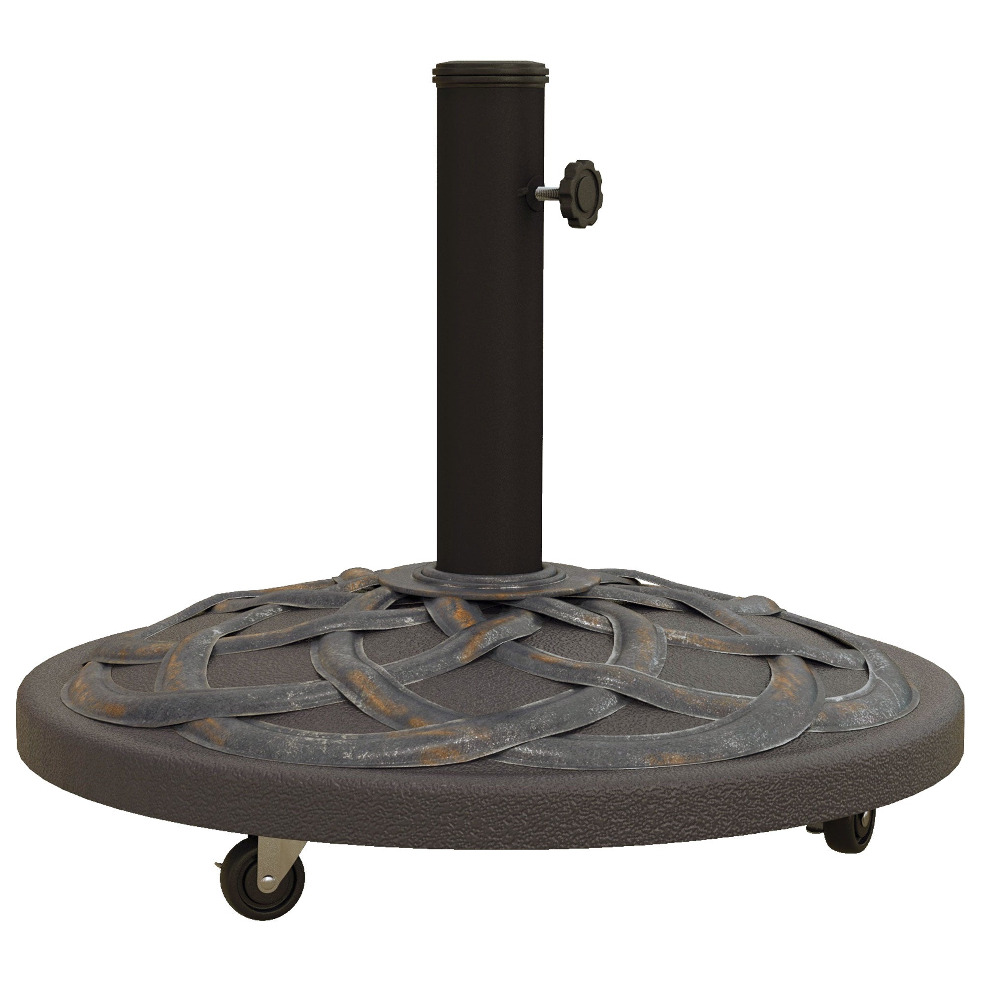 Base de Chapéu de Sol com Medidas 52x52x38 cm - Cor de Bronze