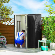 Abrigo de Jardim Cinzento 142x84x189cm - Armazenamento Resistente e Funcional