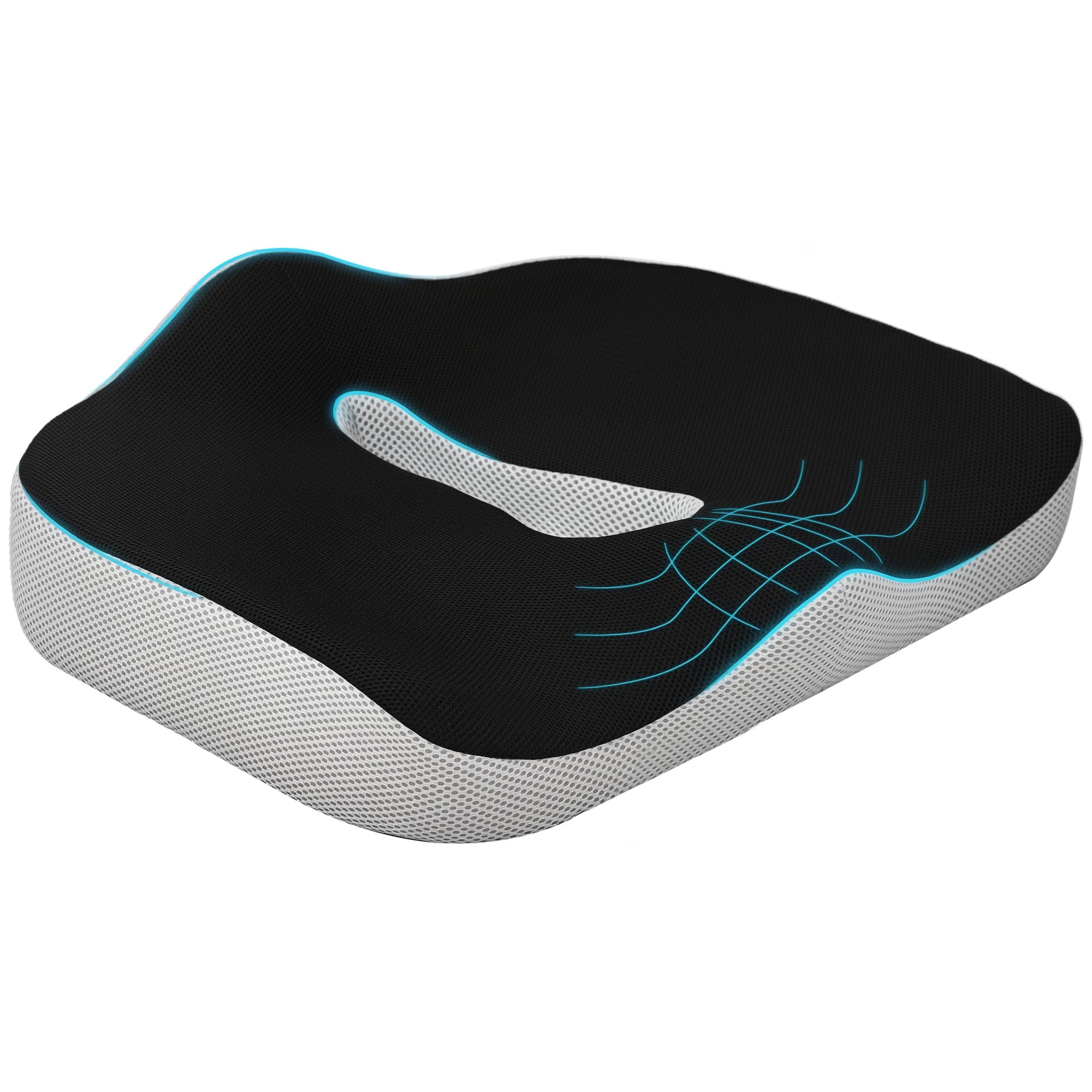 Almofada de Assento 44x39x13 cm - Cor Preto