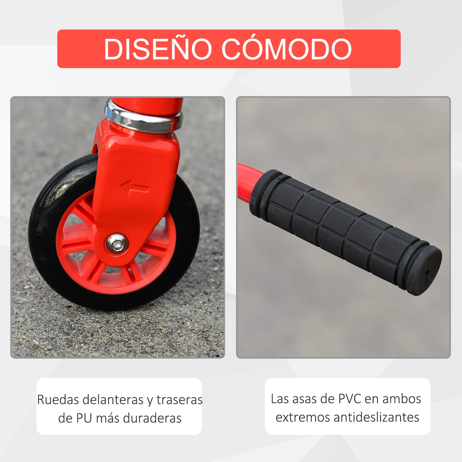 Trotinete Freestyle Vermelho 68.5x49x78.5cm para Crianças Acima de 8 Anos