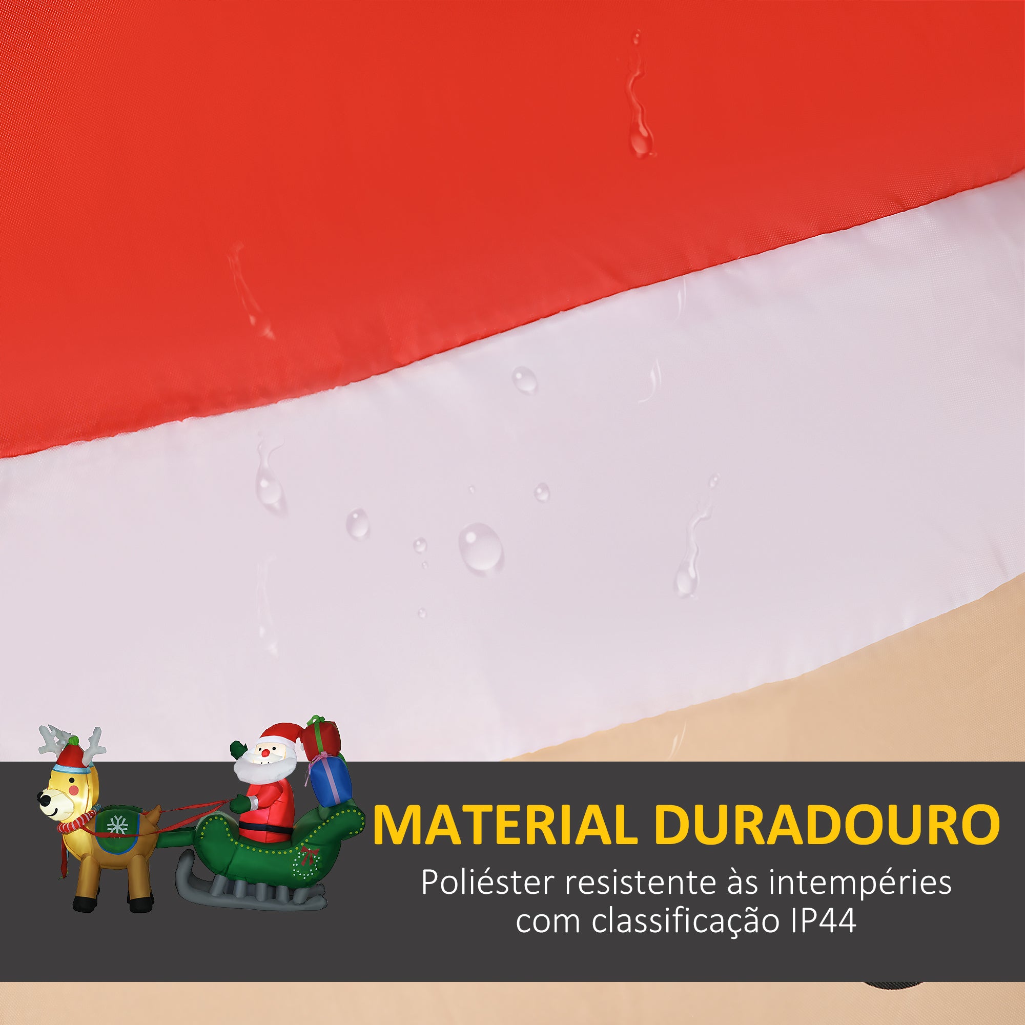 Decoração Insuflável de Natal – 210x70x125 cm – Multicor – Tecido de poliéster